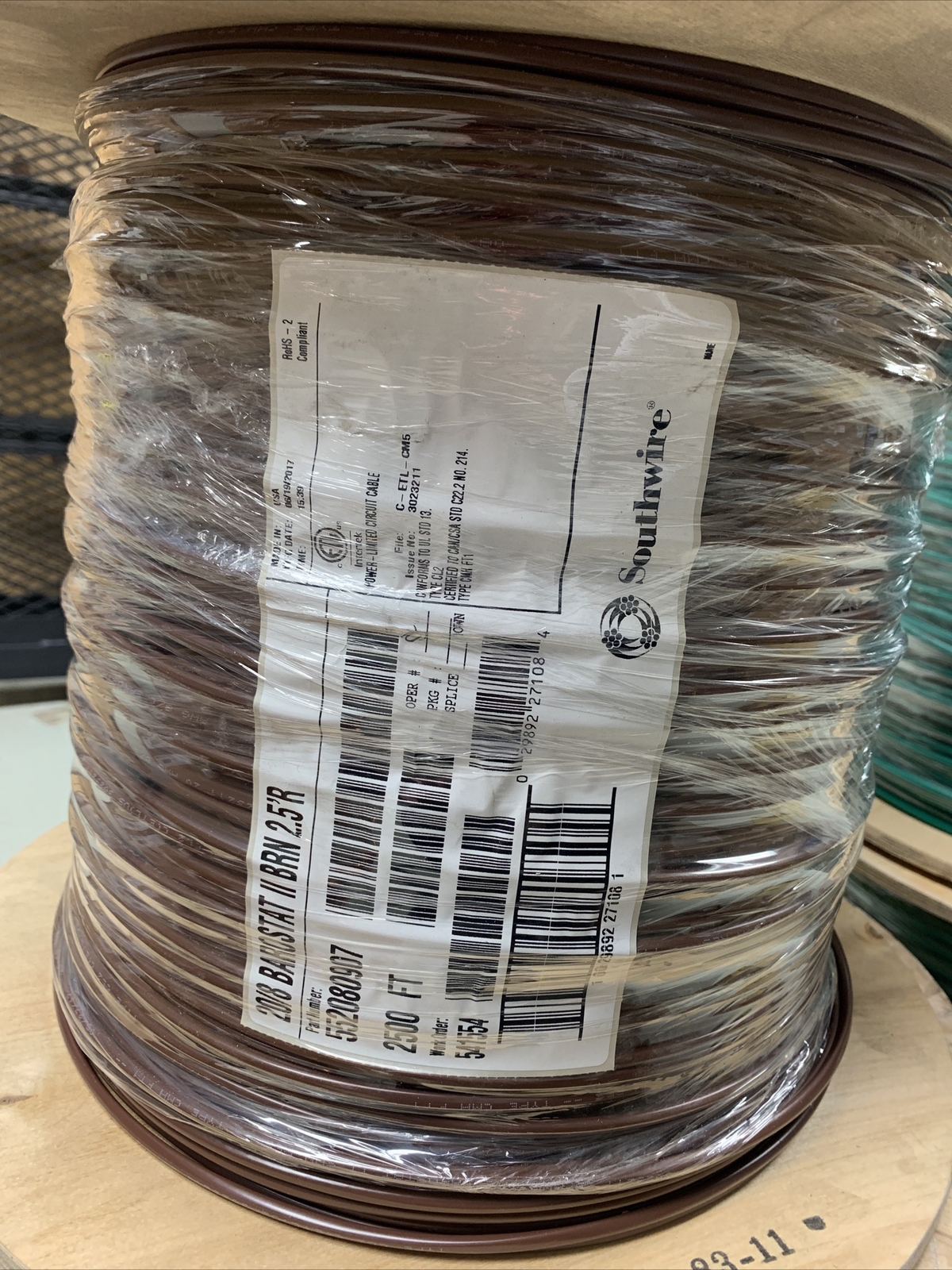 NEW Southwire 552080907 CL2 20/8 AWG Thermostat Wire 2500 Ft