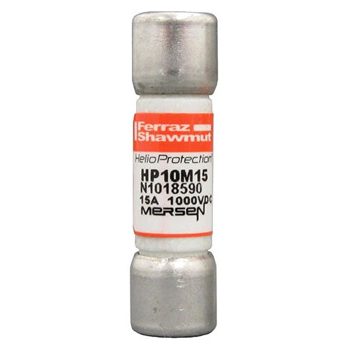 Mersen EP HP10M15, 1000 VDC, 15 A, Ferrule, Class gPV, Photovoltaic Fuse, 1pc