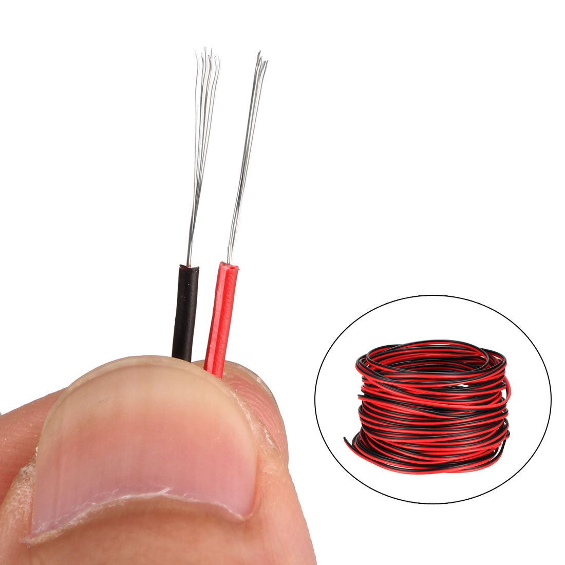 2pin Extension Cable Cord 28AWG Parallel Wire Tin Plated Copper for Strip Light