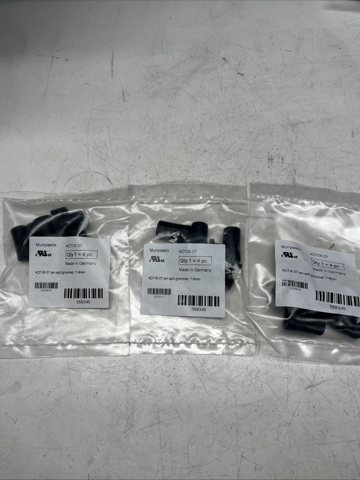 Murrplastik KDT/X 07 Qty 1 = 4pc. KDT/X 07 med split grommet, (Lot Of 3)