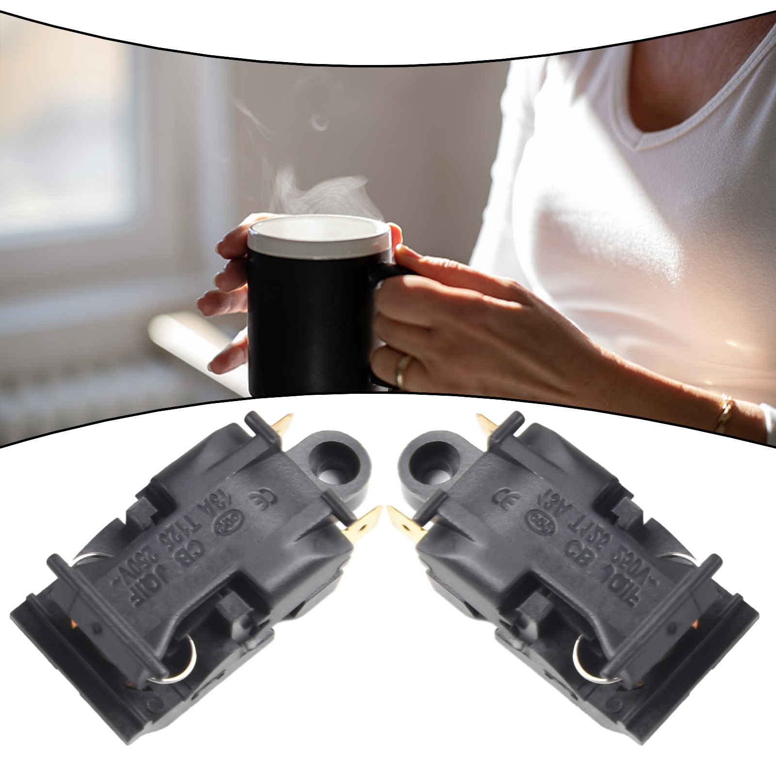 Quick Electric for kettle Power Switch 2PCS 13A/16A Steam Kitchen Accessory