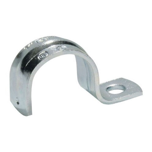 SEPCO 142S, 1/2, 0.312 Hole, Znc Plated STL, 1-Hole, ClickOn, EMT Con Strap, 1pc