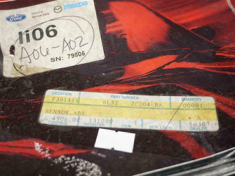 Ford 6L5Z 2C204 BA 6L5Z2C204BA Sensor, ABS NEW NOB Expedited Shipping