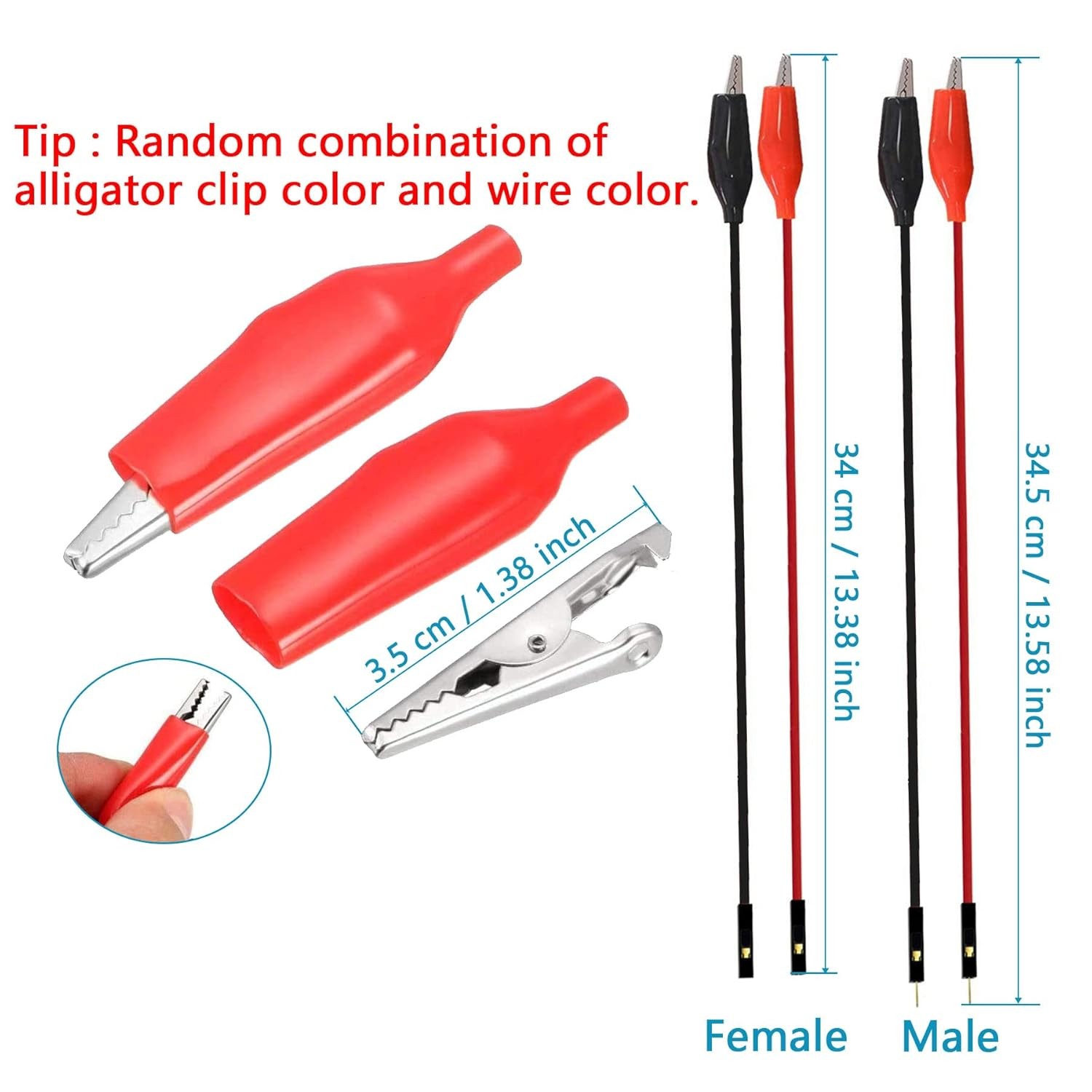 840Pcs Breadboard Jumper Wire Kit for Arduino – 14 Sizes U-Shape Wires & Alligat