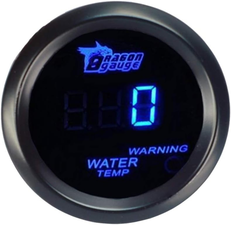 Medidor de Temperatura del Agua 2″ 52 mm Coche Universal Digital Luz LED Az