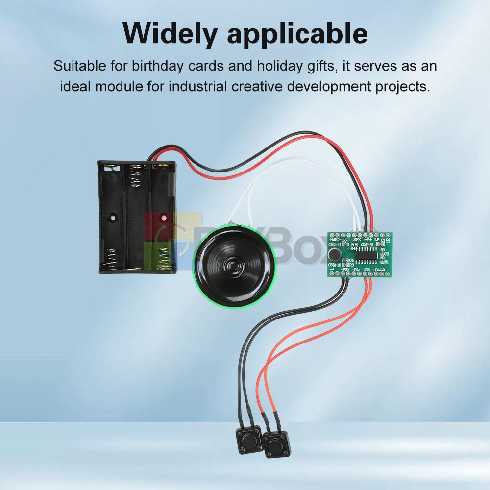 Dual-Button Recording Module 60-sec Voice Recorder DIY Electronic Greeting Card