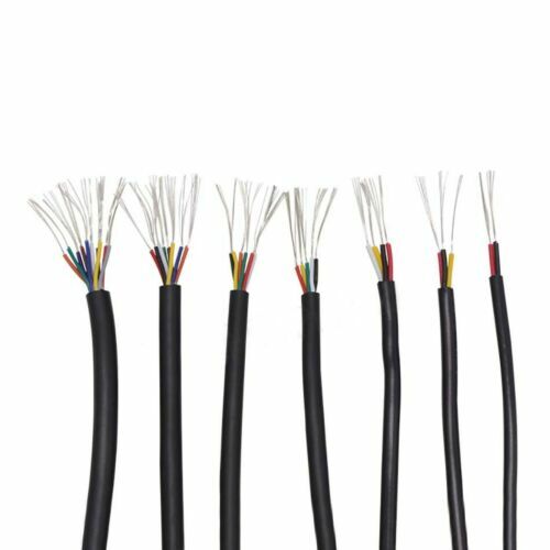 UL2464 28AWG Power Cord Soft Cable 2/3/4/5/6/8/10 Core Signal Control Wire Black