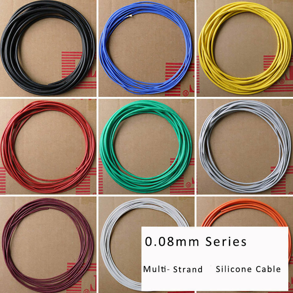 14/16/18/20/22/24/26/28/30AWG UL Strand Wire Silicone Flexible Cables Coloured