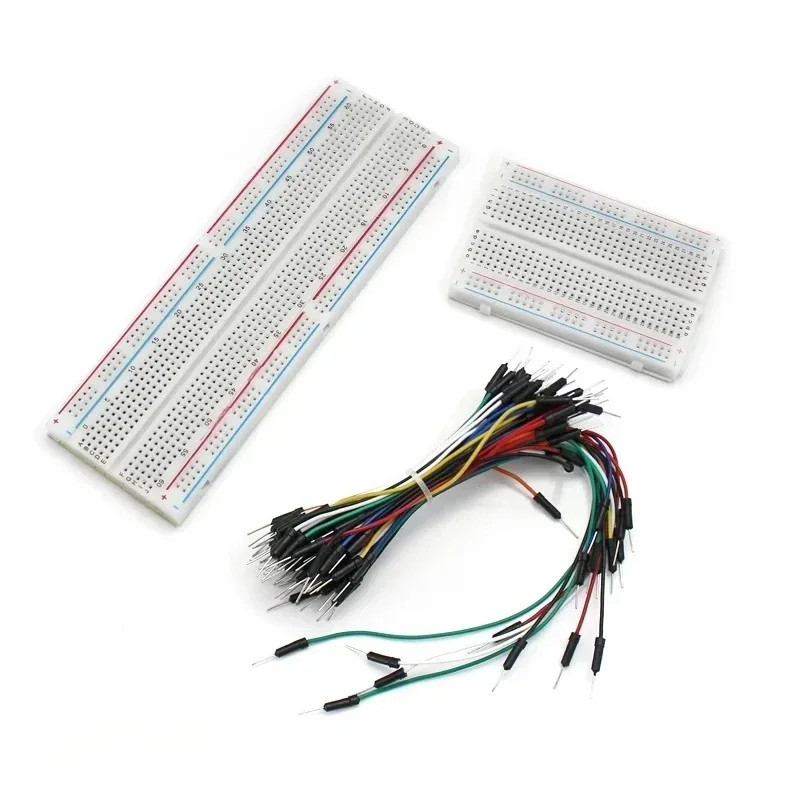 400+830 Point MB102 Breadboard Kit with 65PCS Jumper Wires Solderless PCB DIY