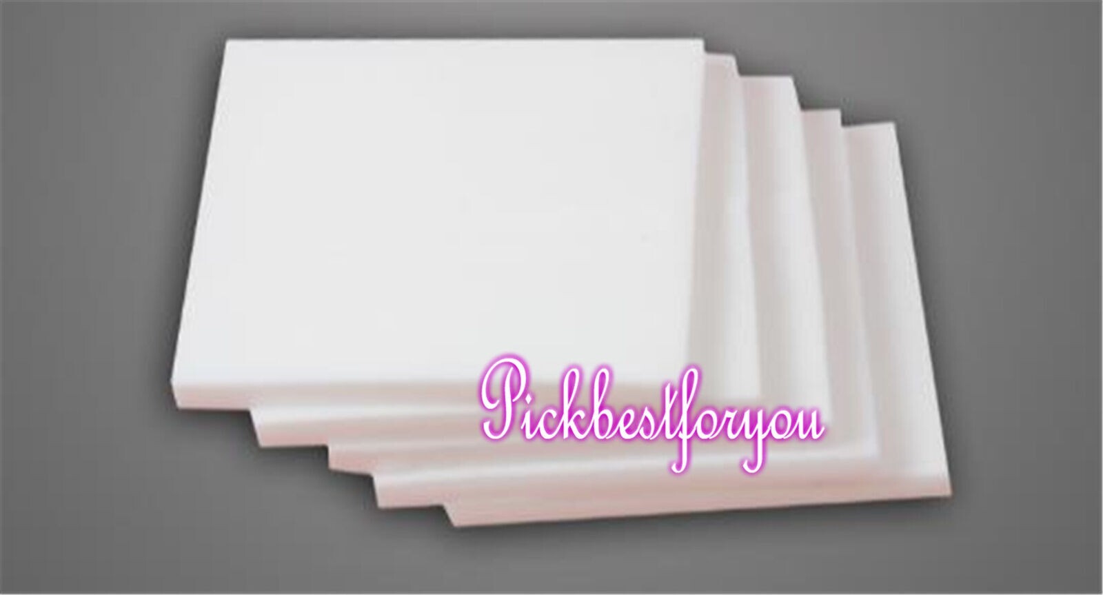 2pcs White Polypropylene PP Plastic Flat Sheet Plate 30mm x 150mm x 250 #U23Z YG