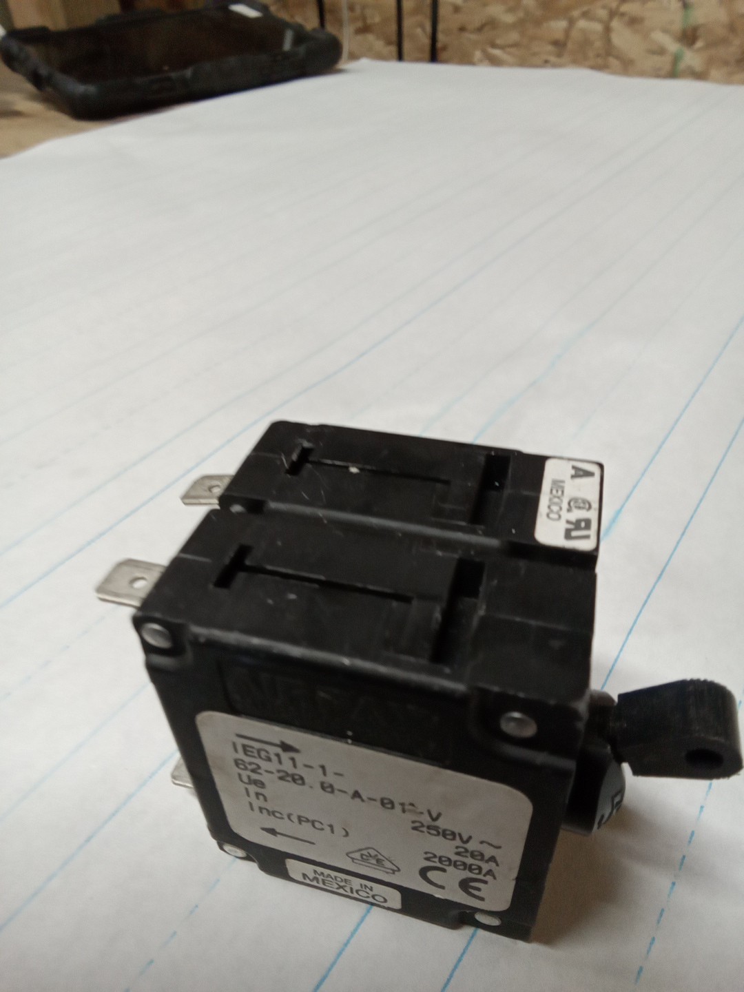 Airpax IEG11-1-62-20.0-01-V IEG1116220001V Circuit Protection
