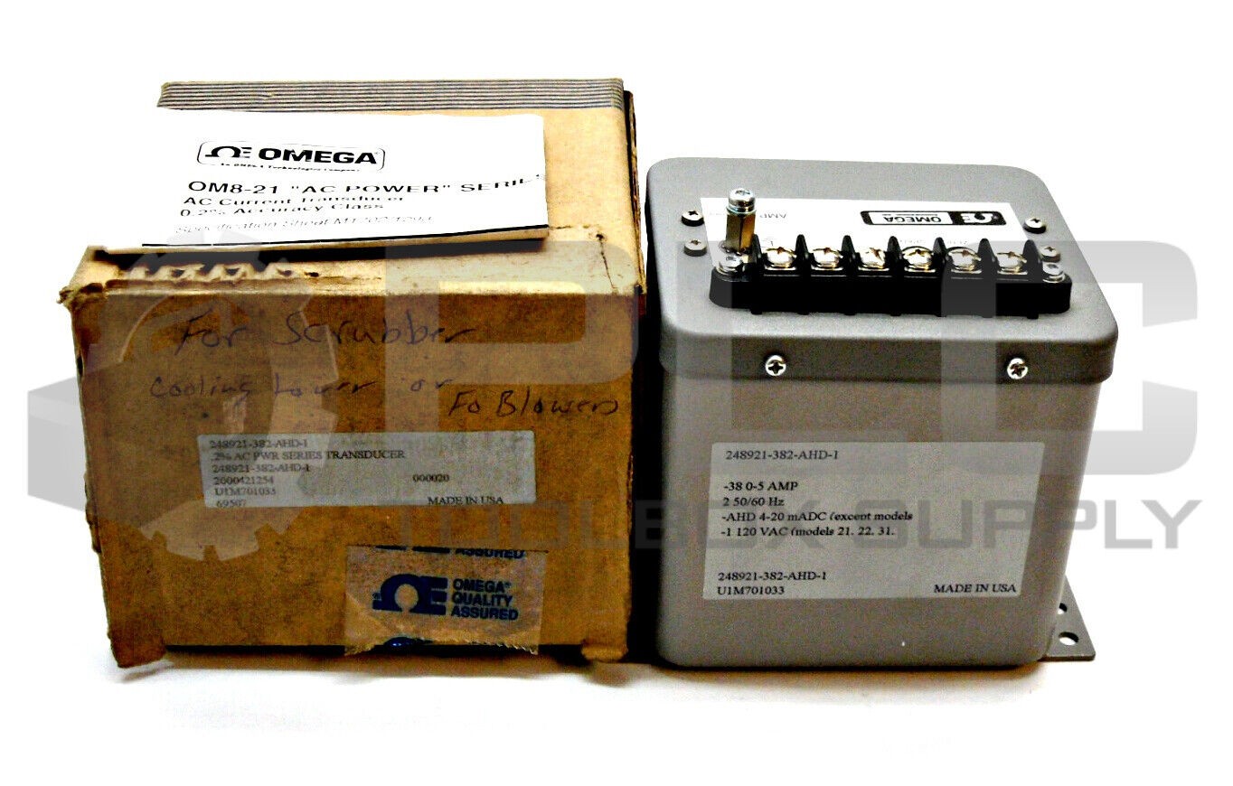 NEW OMEGA 248921-382-AHD-1 AC POWER SERIES TRANSDUCER 248921382AHD1