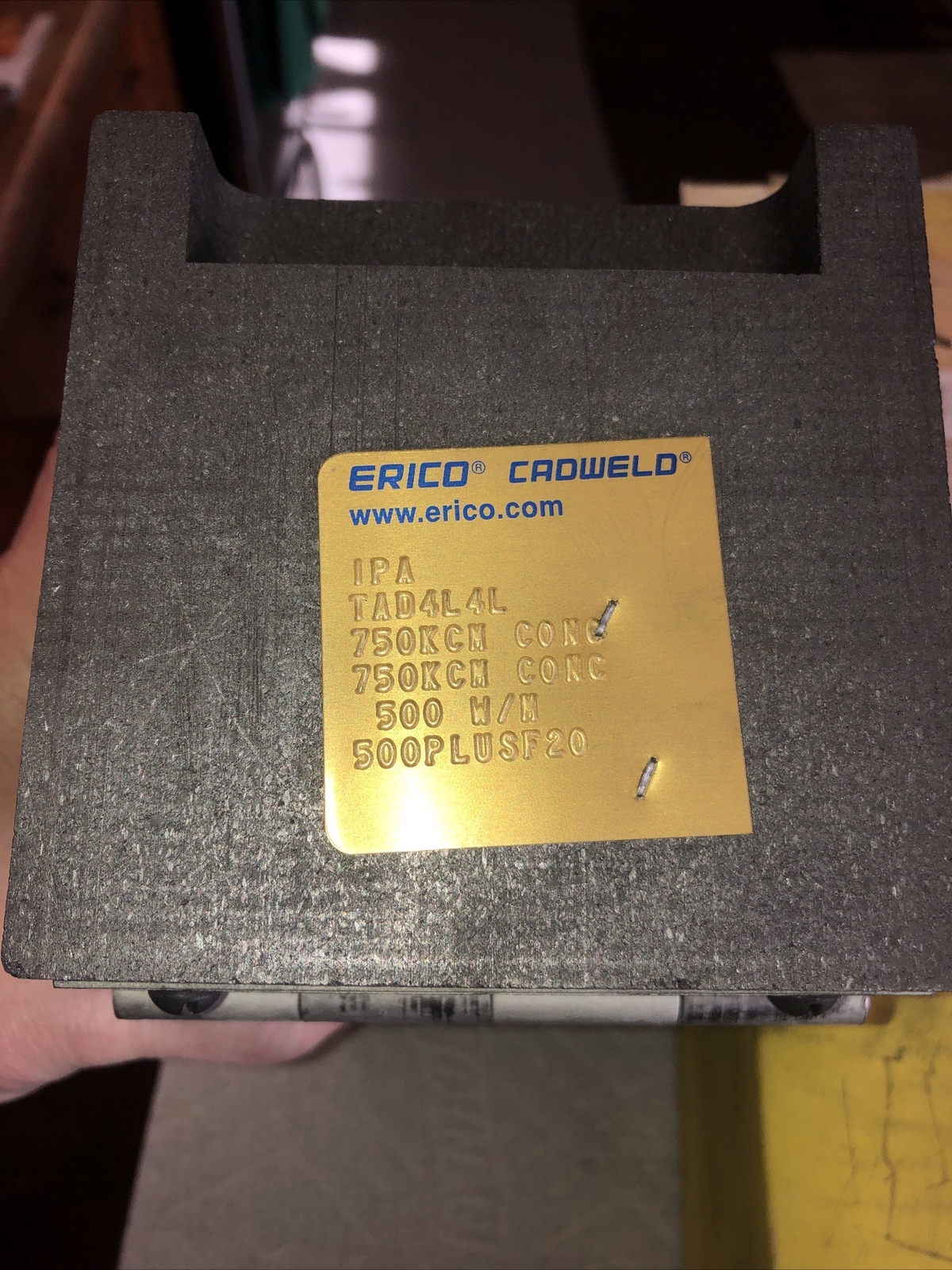 Erico Cadweld TAD4L4L 750 KCM Concentric Run and Tap MOLD Never used.