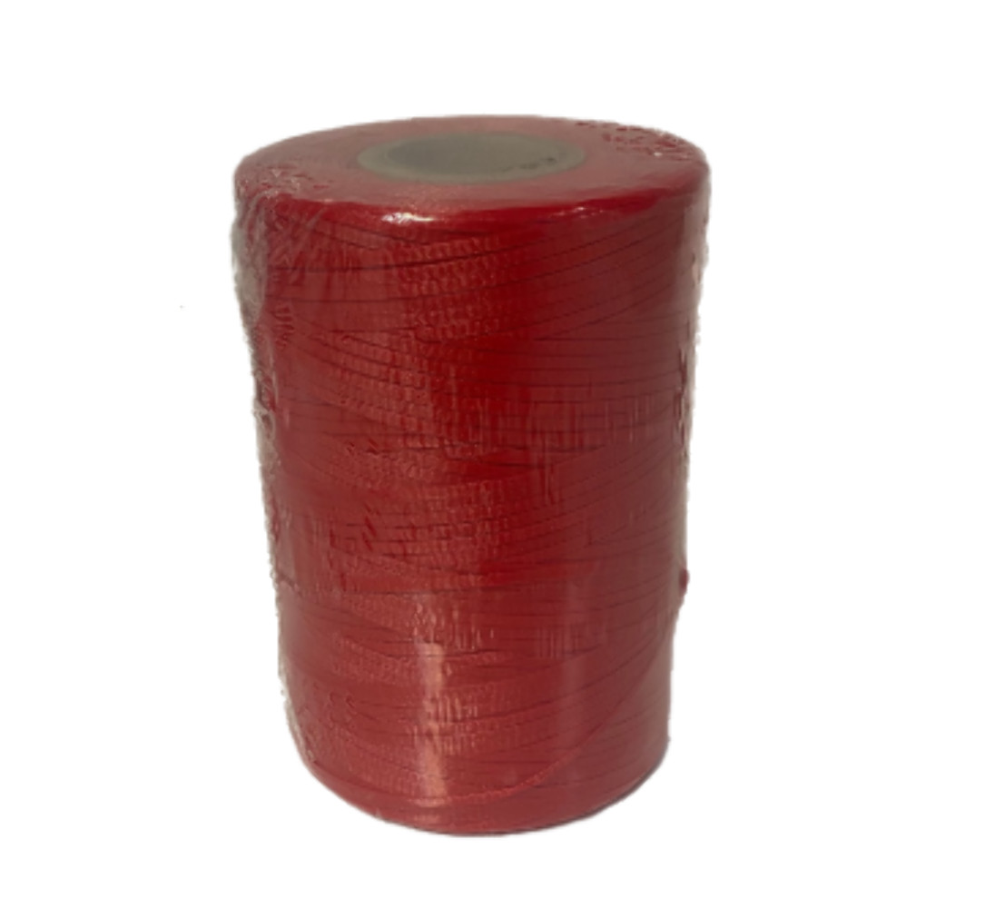 203-3 Red T Polyester Lacing Tape, size 3, Finish C, 500 Yards