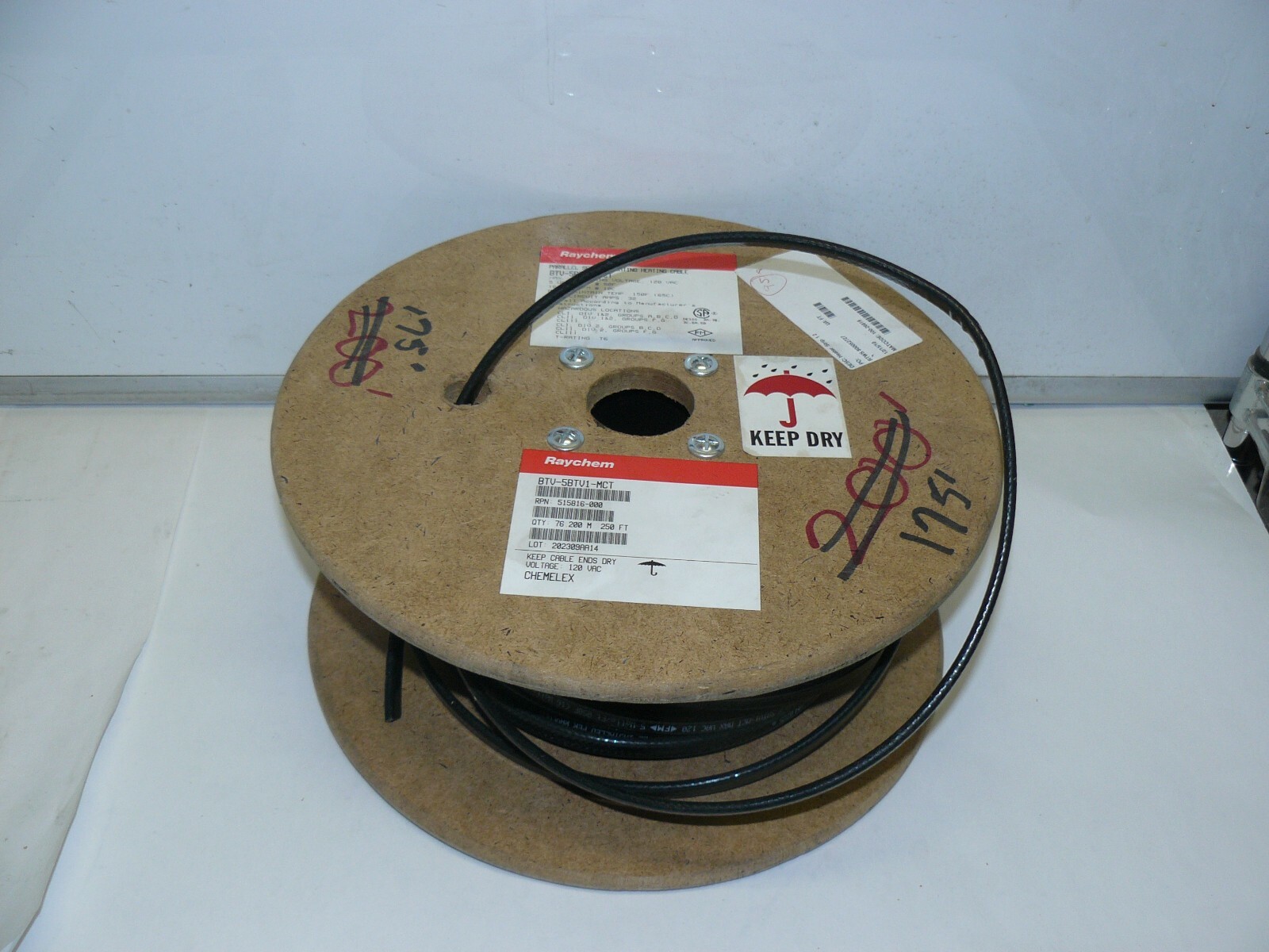 Raychem BTV-5BTV1-MCT Parallel Self Regulating Heating Cable 120V 150° F (1FOOT)