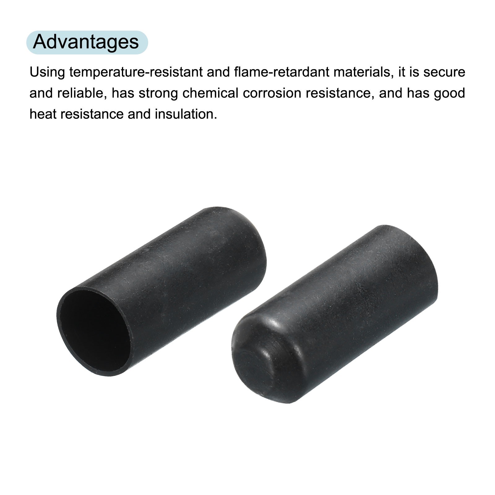 100 x Heat Shrink End Cap 15mm Dia 2:1 Waterproof Electrical Wire Wrap Adhesive