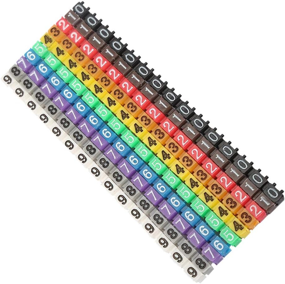 Digital Number Tube Wire Number Label Tube Cable Marker Colorful 1.5Mm²