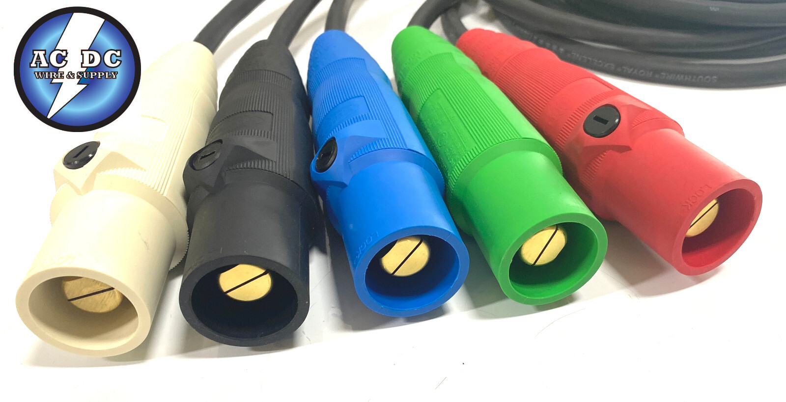 CAM LOCK #2 Entertainment / Generator / Power Cable / Panel Tails 5′ MMMMM