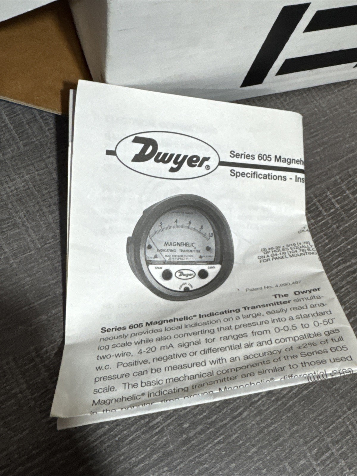 DWYER 605-2 / 6052 Lightly Used – 2 PSI
