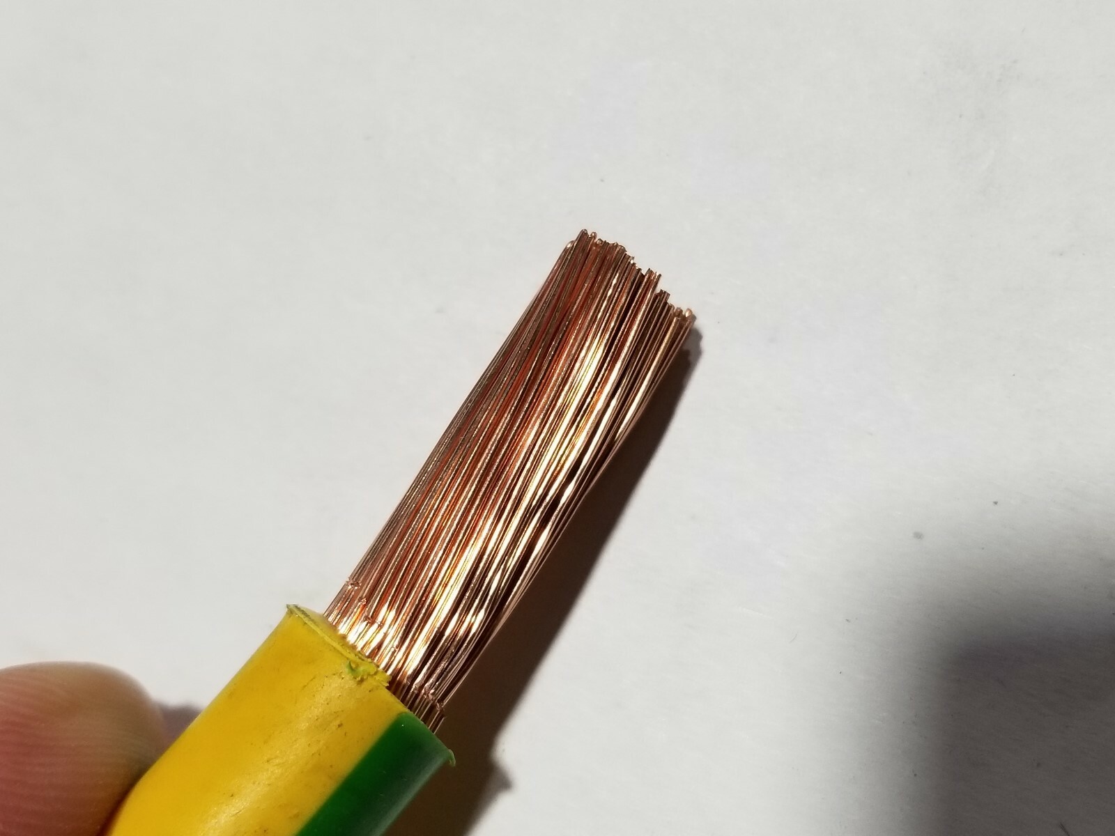 Lapp Kabel 4521002 #2awg HAR H07V-K Bare Copper Hook Up/Lead Wire Yellow/Green