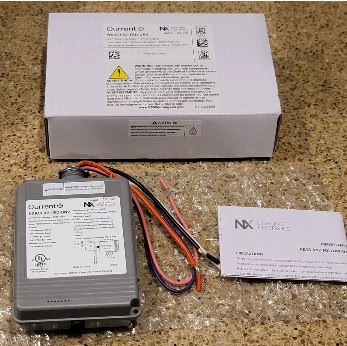 NX Lighting HUBBELL NXRCFX2-1RD-UNV Room Controller, FX Bus Compatible, 1 SPST