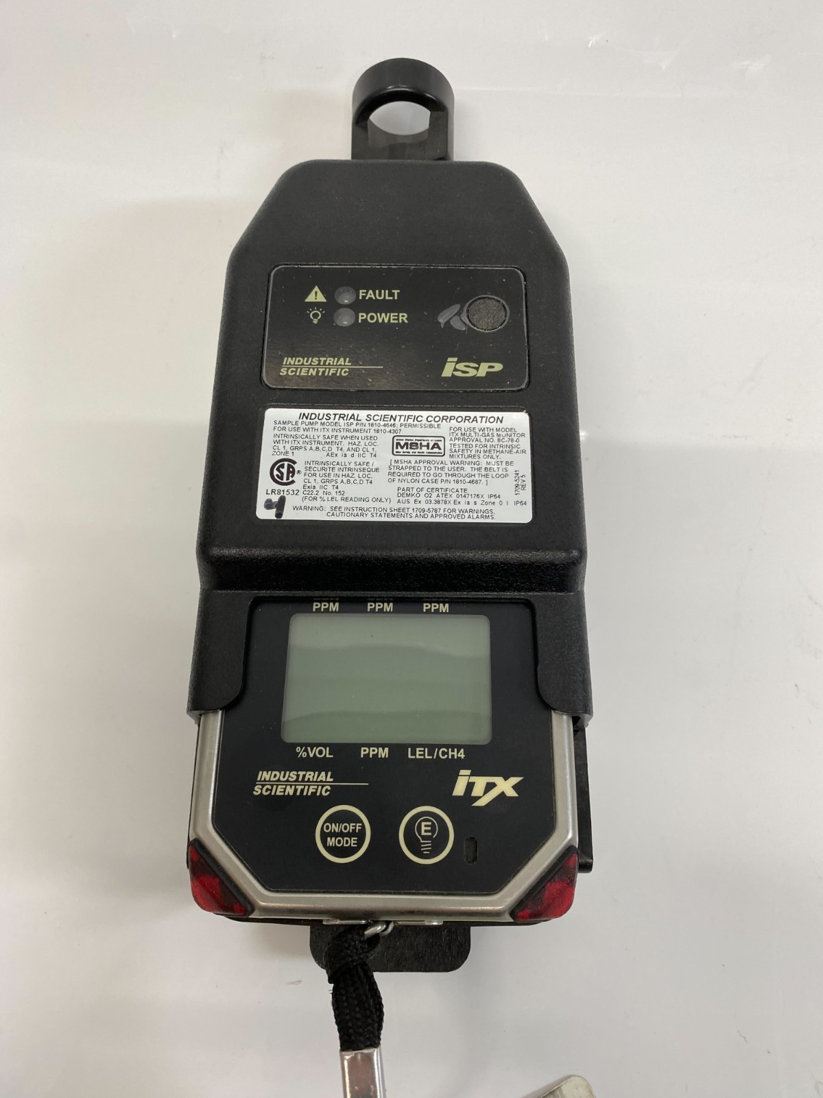 Industrial Scientific Corporation ITX Gas Monitor with ISP Pump