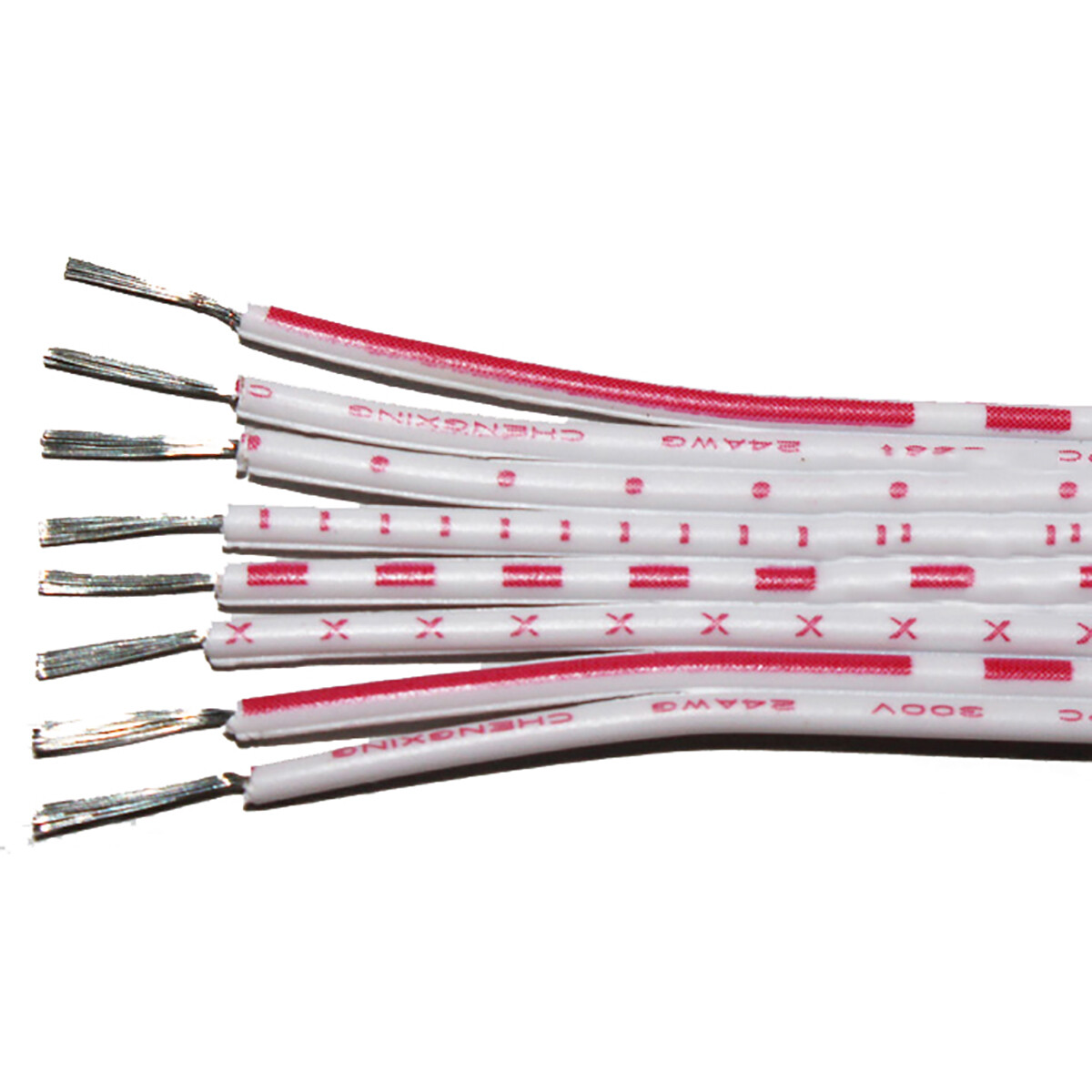 UL2468 Flat Ribbon Cable Wire 24AWG 26AWG Red-White Blue-White 6P 8P 9P 10P 12P