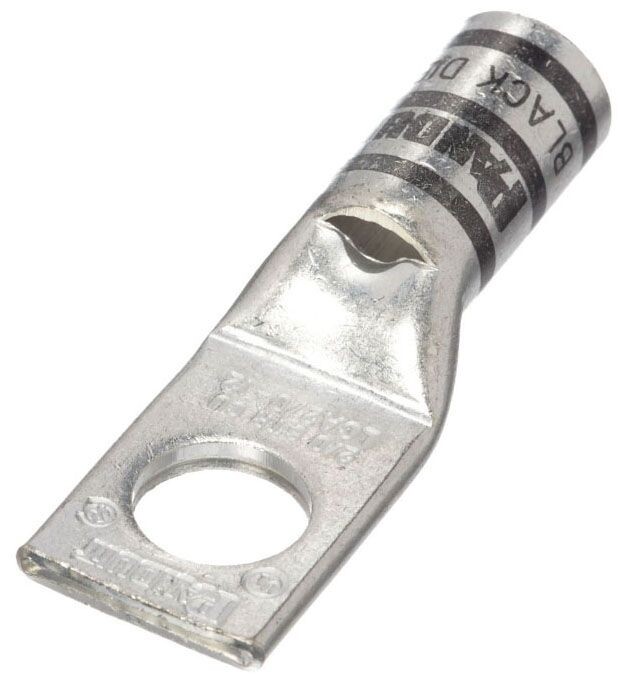 Panduit LCA2/0-12-X, 2/0 AWG Copper, 1/2″ Stud, Compression Cable Lug, 1 pc