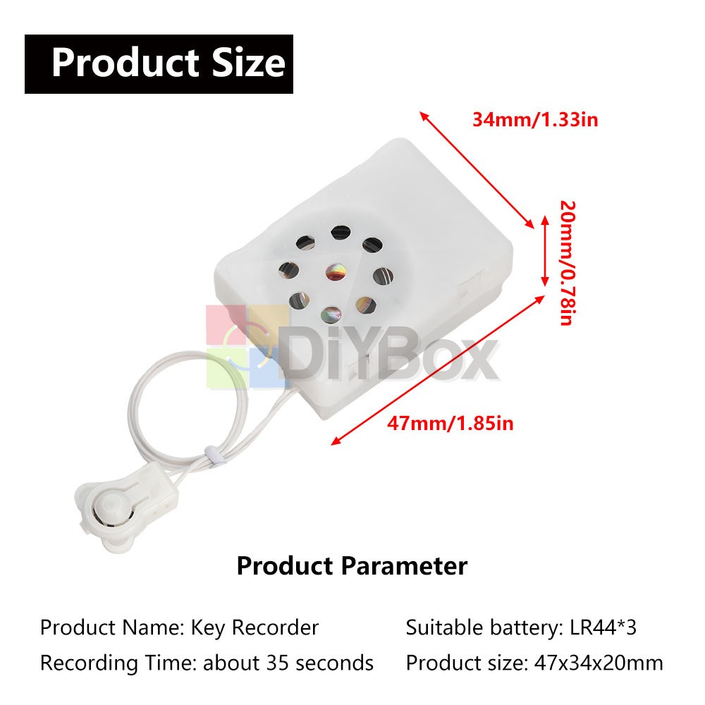 10pcs Voice Box Recordable Sound Module Plush Toy Voice Message Recorder Device