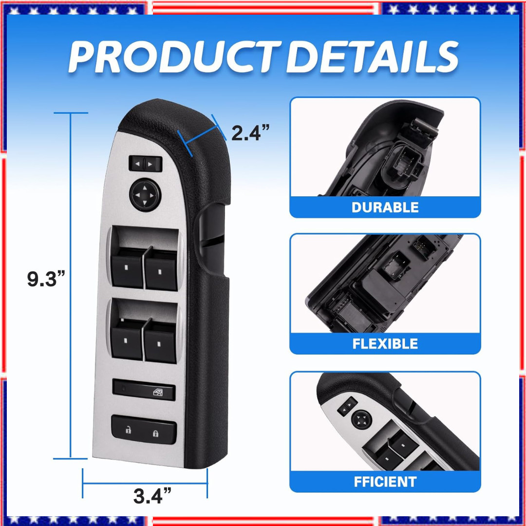 Driver Side Window Master Switch for Silverado Sierra 2010 to 2013
