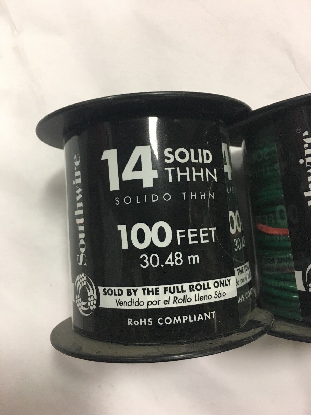 2 Southwire 14 awg Red Solid Copper Insulated Wire THHN THWN AWM 100 Feet 600 V