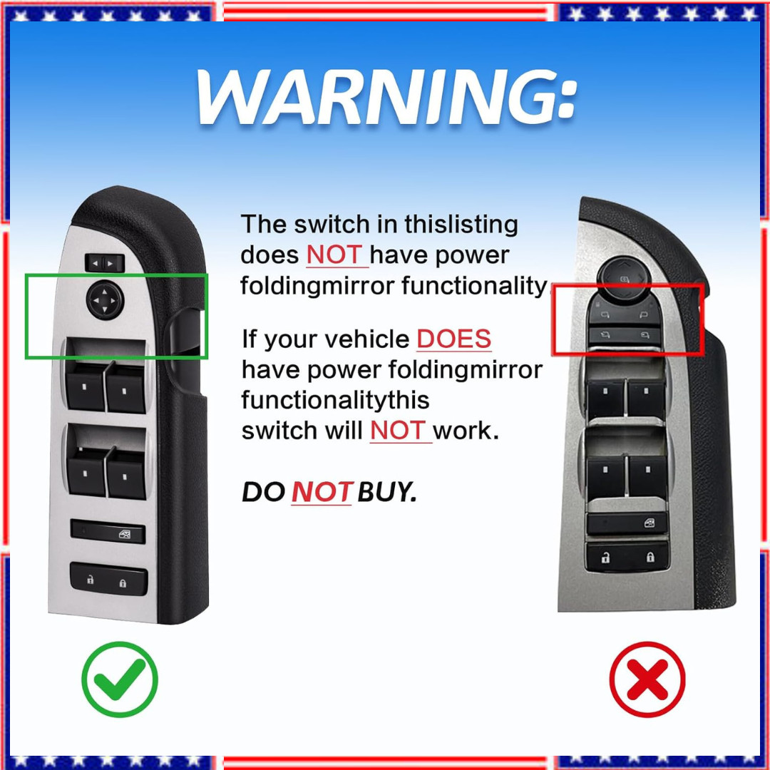 Driver Side Window Master Switch for Silverado Sierra 2010 to 2013