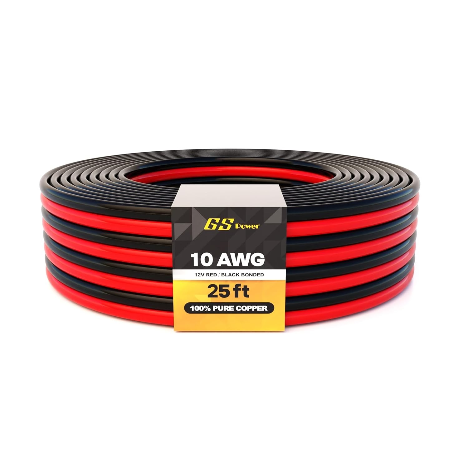 GS Power OFC Pure Copper 10 Gauge Wire 25ft Oxygen Free, Electrical 12v 25 ft