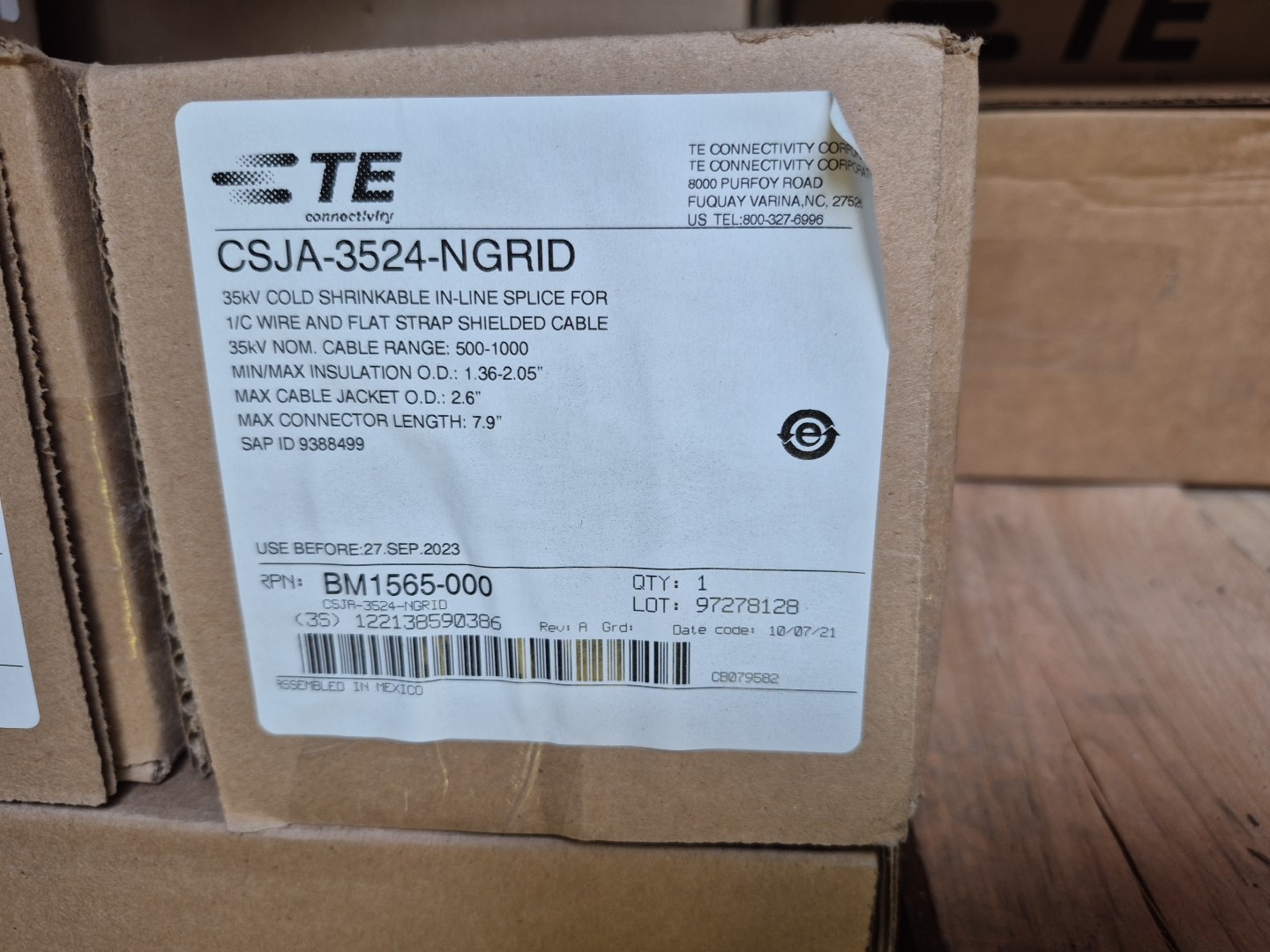 TE CONNECTIVITY RAYCHEM CSJA-3523 COLD SHRINKABLE SPLICE KIT 35kV