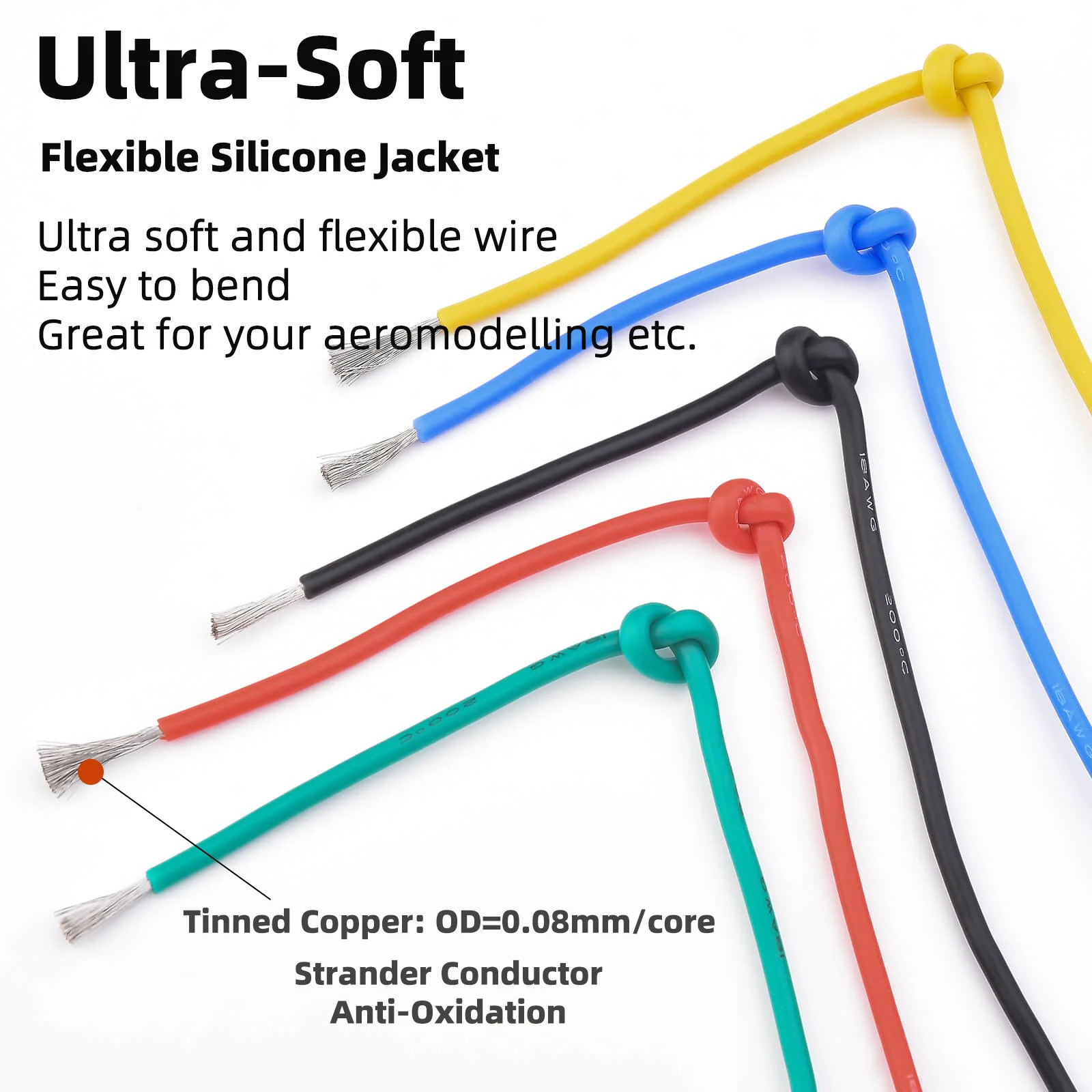 10 Colors in One 16-18-20-22-24-26-28-30 Gauge Silicone Electrical Wire 22 AWG S