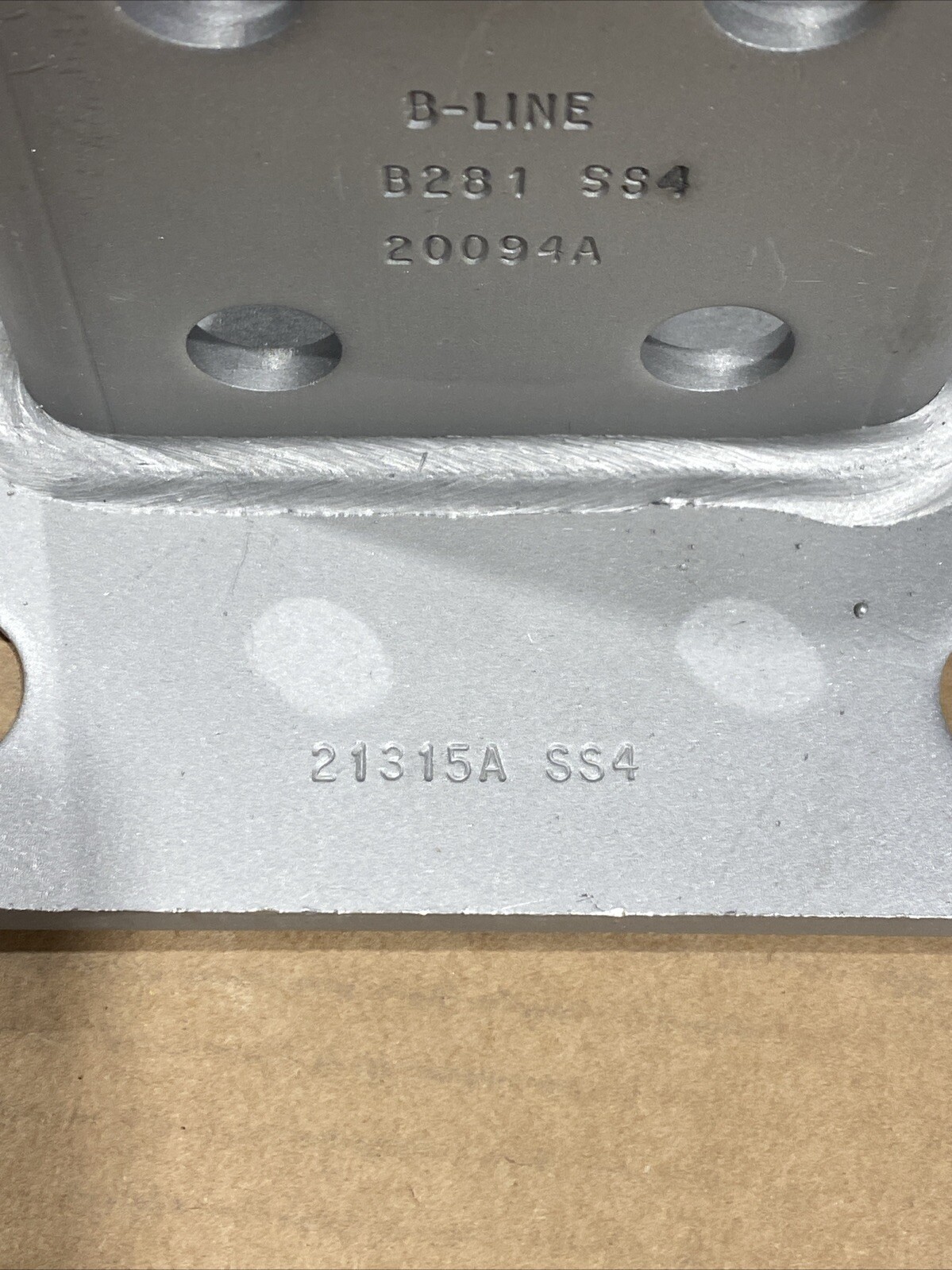 NEW B-LINE B281SQSS4, 6X6 STAINLESS POST BASE LOT OF 2