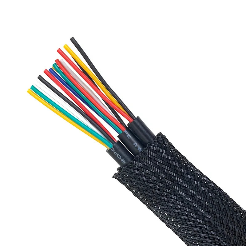 100 FT 1/8″ Black Green Expandable Wire Sleeving Sheathing Braided Loom Tubing