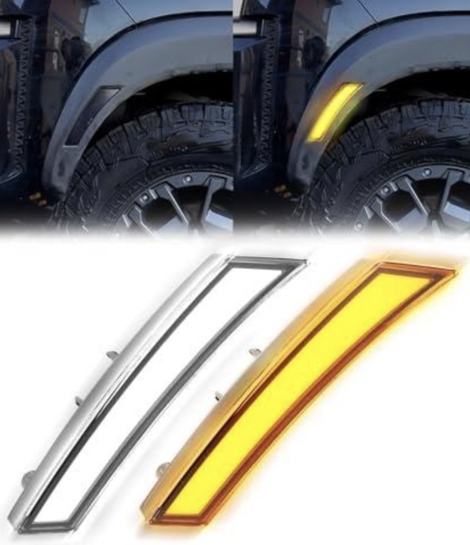 Fender LED Side Marker Lights for Nissan Frontier 2022-2025 Reflectors. Smoke…