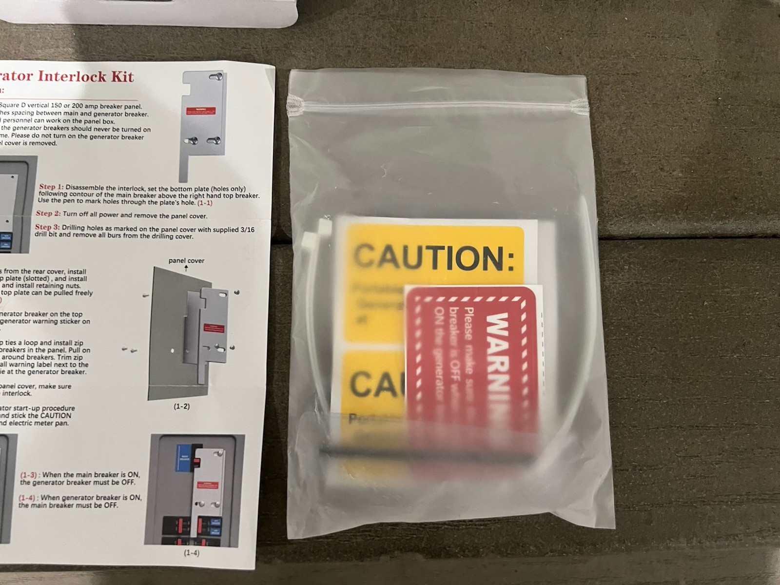 GenInterlock AC-SD200A-BU Generator Interlock Kit, 150 and 200 Amp Square D,