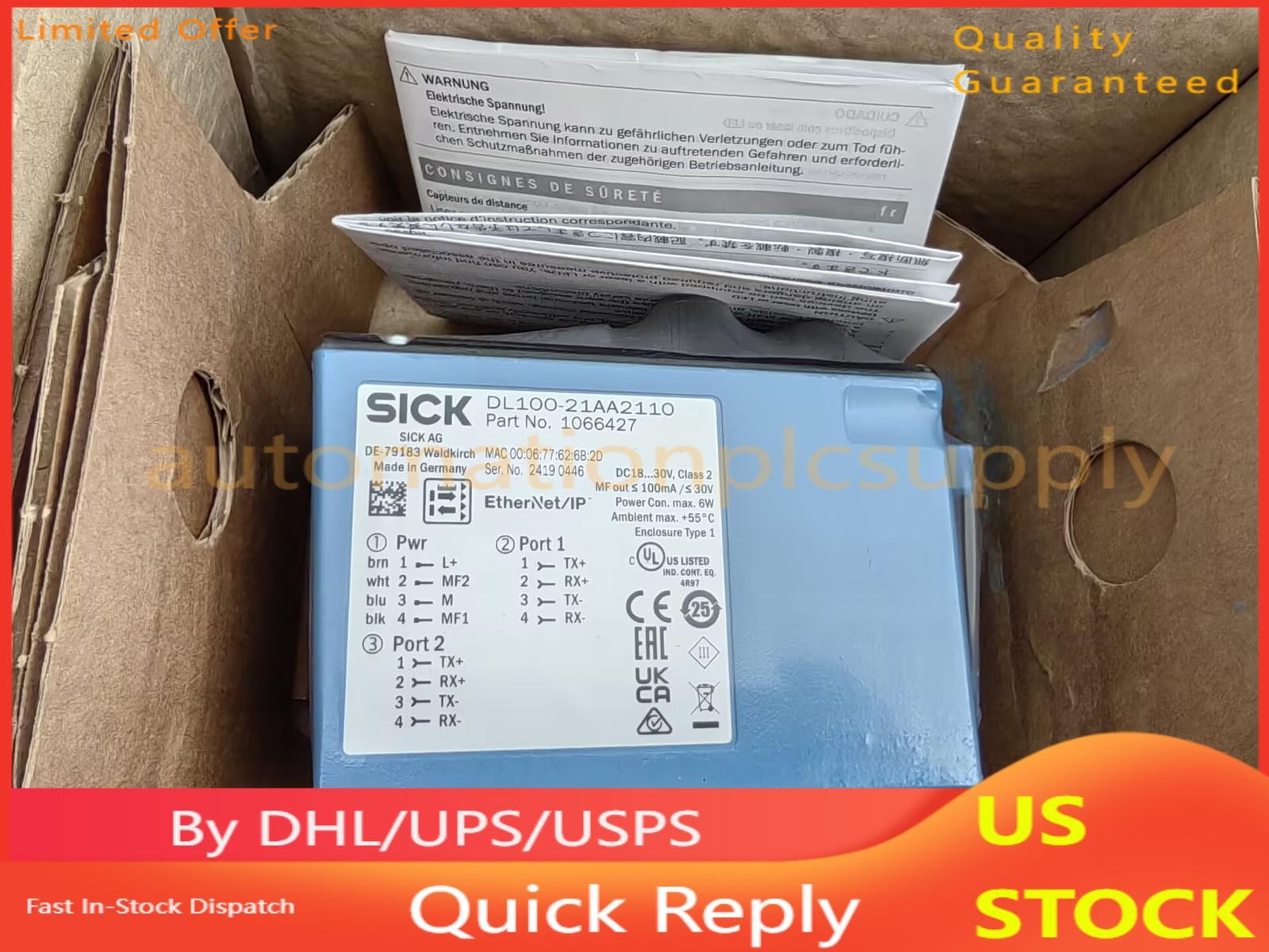 NEW SICK DL100-21AA2110 1066427 Laser Distance Measuring Sensor