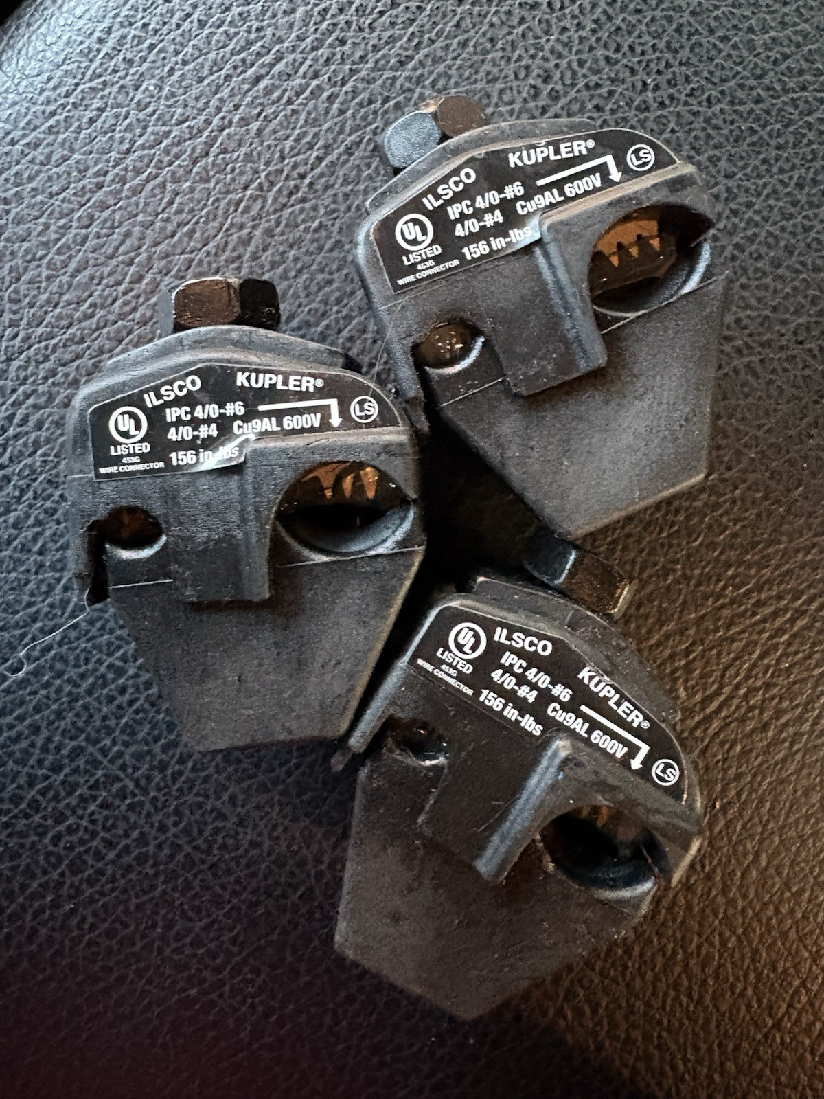 ILSCO IPC-4/0-6 / IPC406 New 1/2″ Bolt Head Piercing Connector Burndys Unused