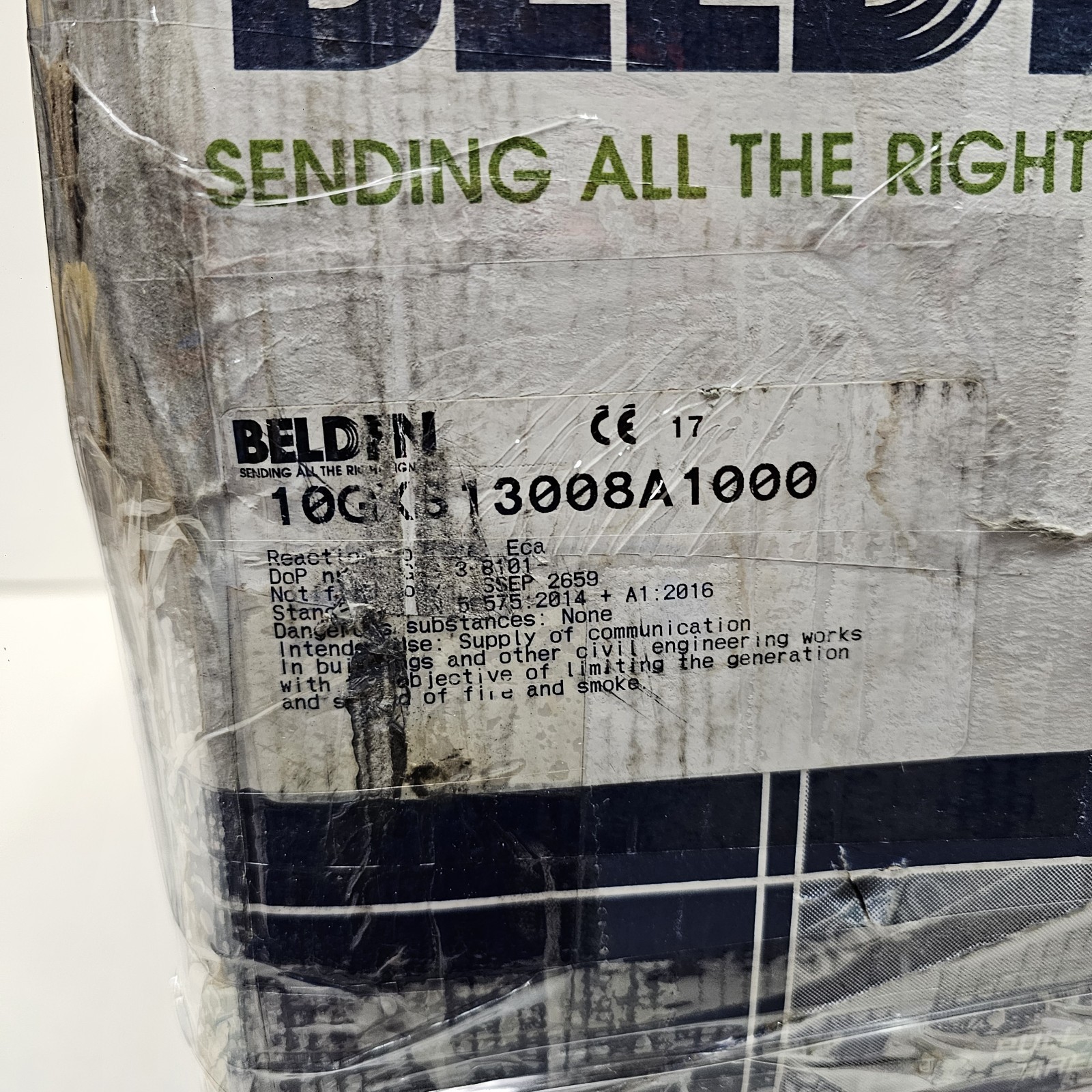 BELDEN 10GXS13008A1000, 1000ft, CAT. 6A, CMP-LP(0.7A). Damaged Box!