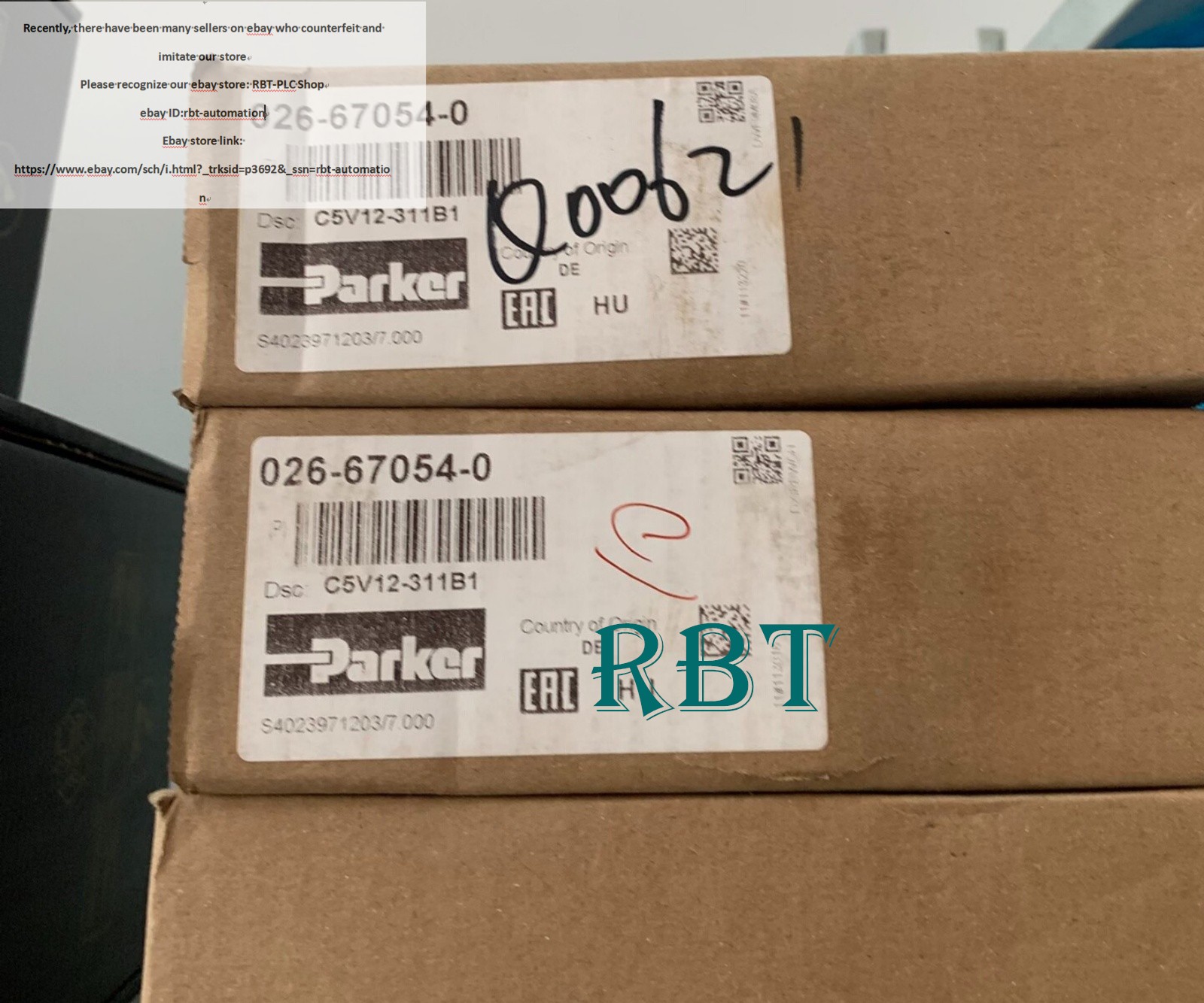Parker 026-67054-0 C5V12 311 B1 Check Valve brand new
