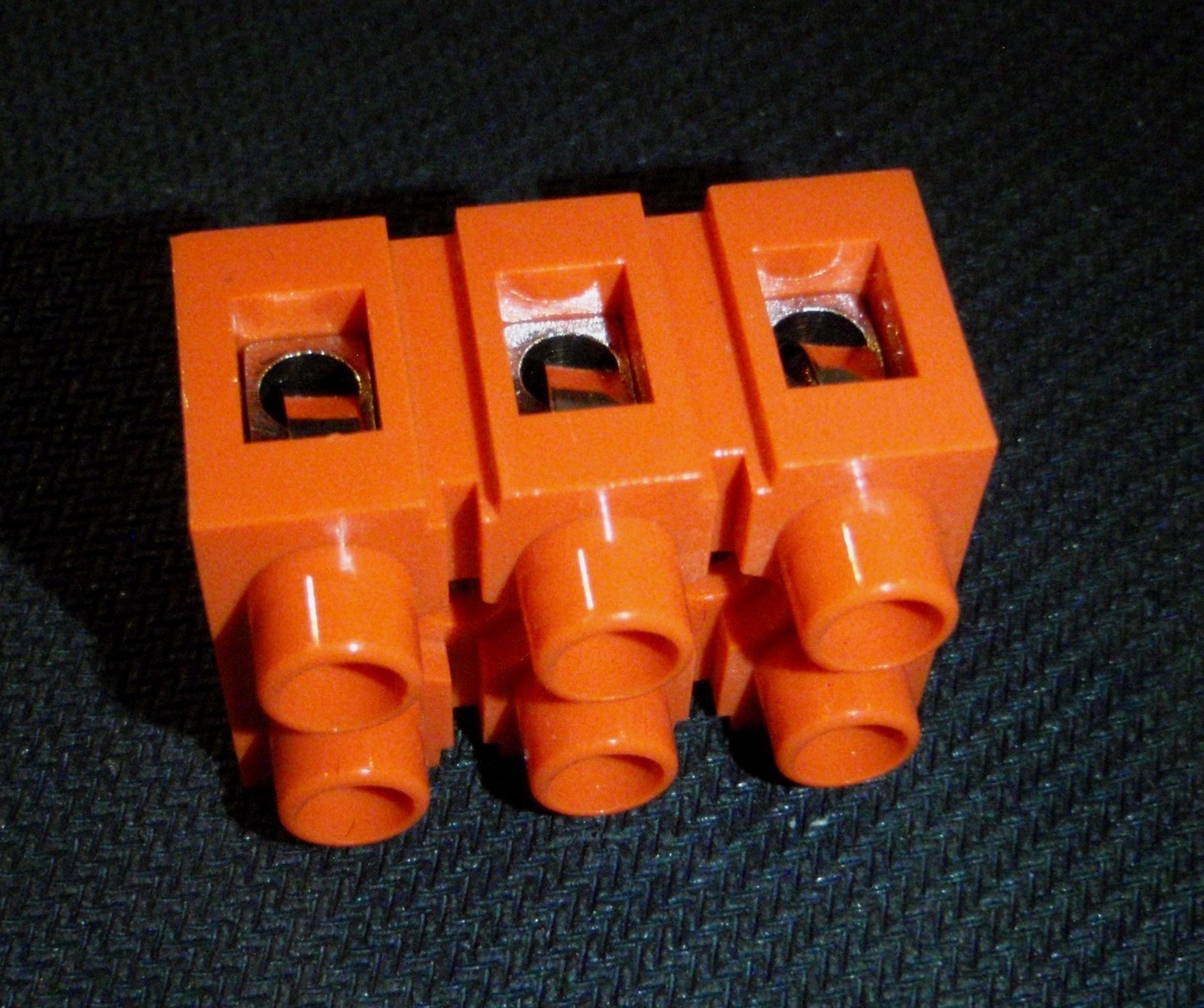 2PC WIRE TERMINAL BLOCK STRIP #22-12 AWG 3 POLE 25A H2519-3#ORANGE