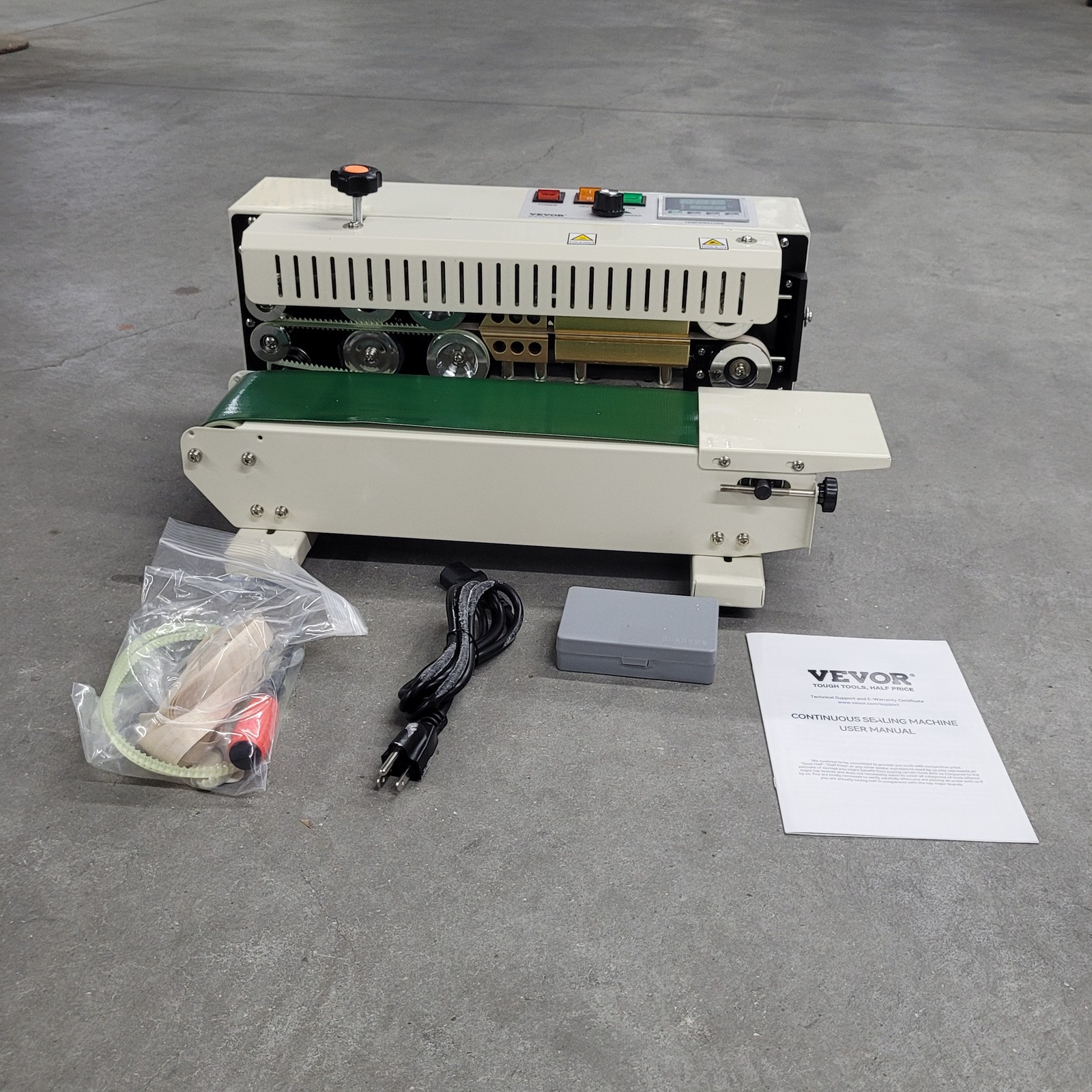 Vevor 900MWP Continuous Bag Band Sealing Machine,110V, 60Hz – NEW