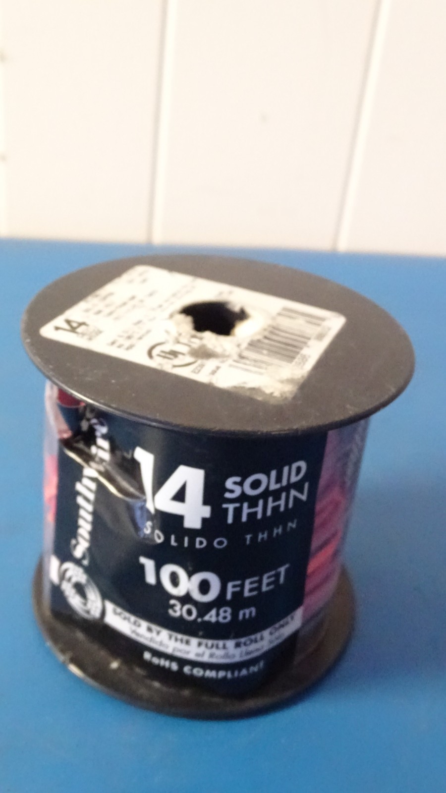 Southwire 14 awg Red Solid Copper Insulated Wire THHN THWN AWM 100 Feet 600 volt