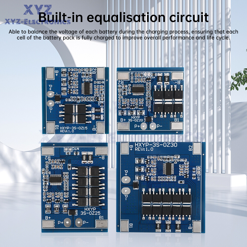 3S 12V 15/20/25/30A 18650 Li-ion Battery Protection Board 11.1V 12.6V Balanced