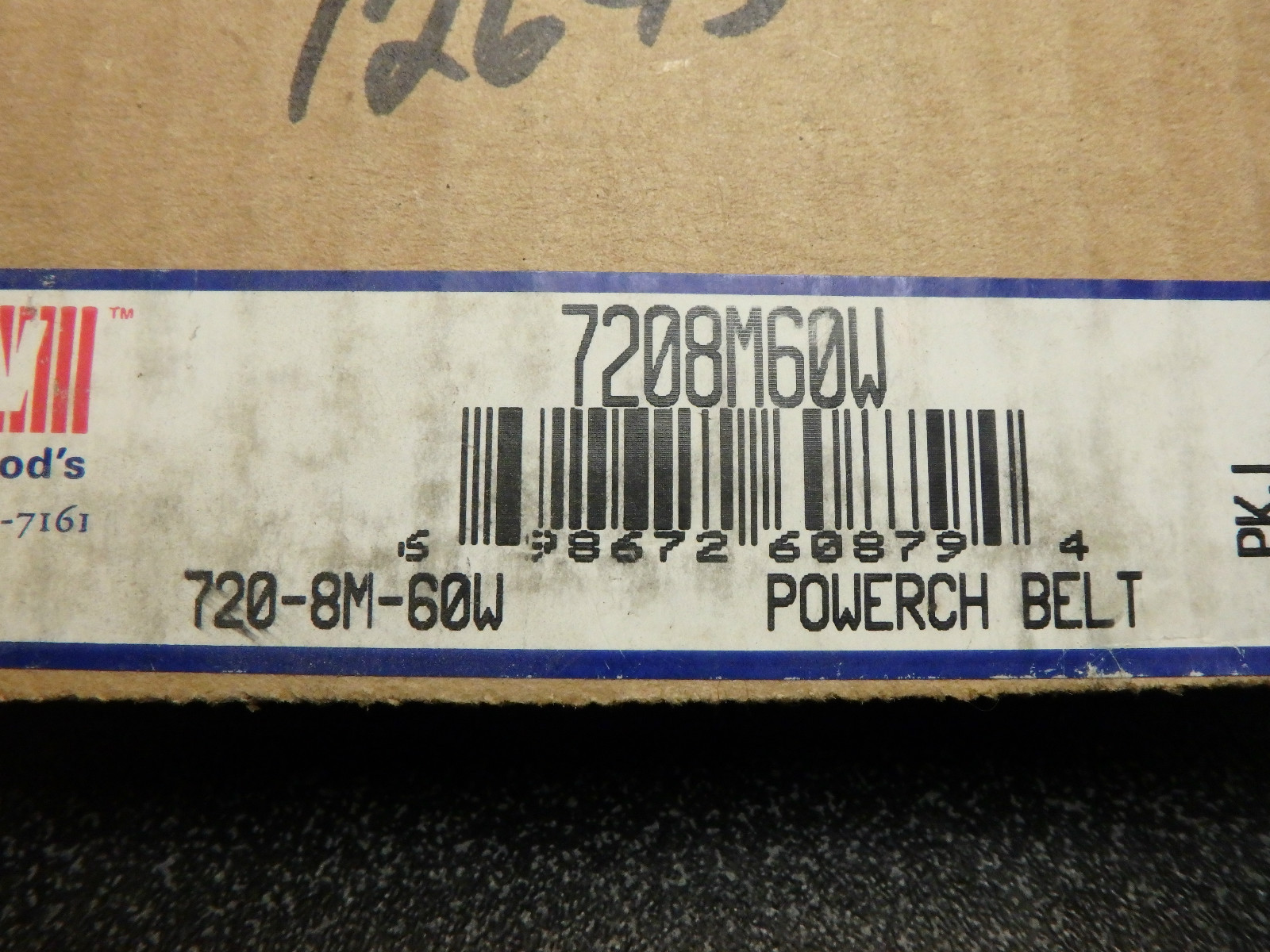 NEW IN BOX – TB WOODS SYCHRONOUS DRIVE BELT_POWERCH BELT_720-8M-60W_7208M60W