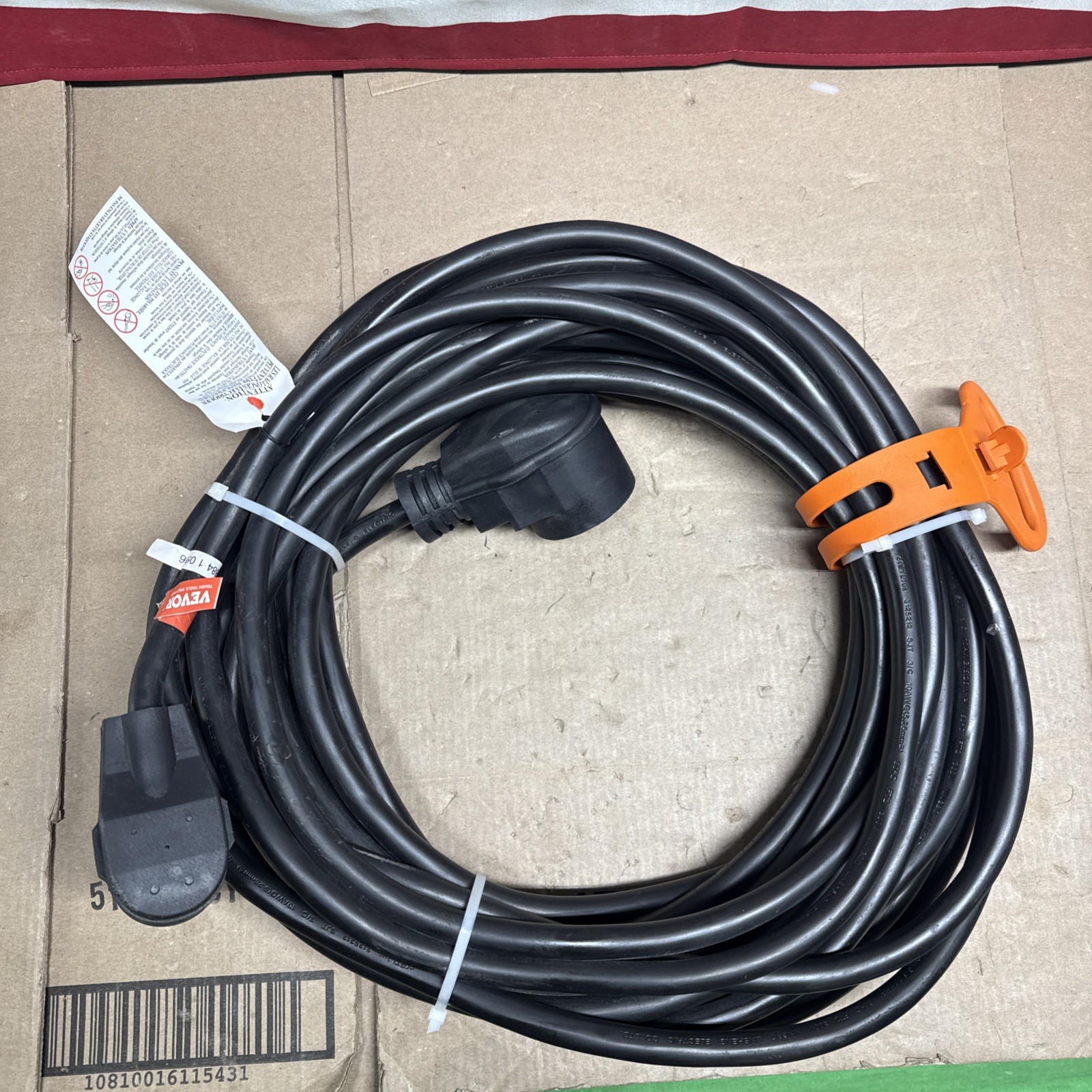 VEVOR Heavy Duty Power Extension Cord, Generator Cord for Welding Machines, 50ft