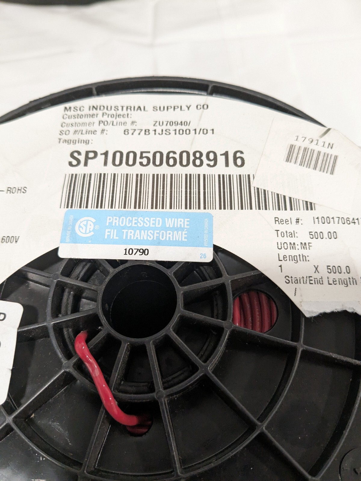 INDUSTRIAL WIRE WIRE HOOKUP 16AWG STR 600V, RED 6G-1601-03-ROHS